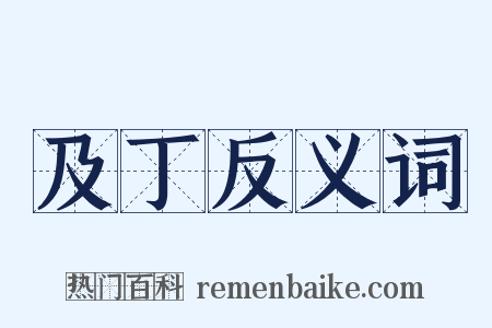 及丁反义词是什么意思的图片